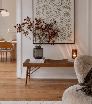 Retro Tasarım Çizgili Kısa Cam Vazo (Antrasit)