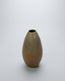 Wabi-Sabi Tarzı Oval Seramik Vazo - Zeytin Yeşili ve Taba Geçişli