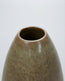 Wabi-Sabi Tarzı Oval Seramik Vazo - Zeytin Yeşili ve Taba Geçişli
