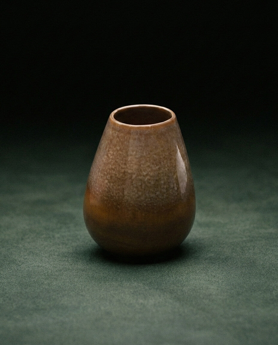 Wabi-Sabi Tarzı Taba Rengi Seramik Vazo