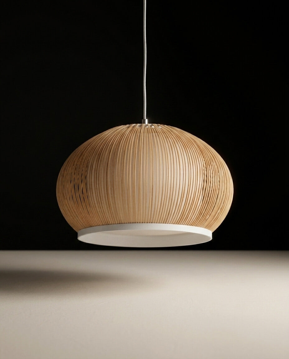 Mid-Century Modern Dikey Izgaralı Tekli Sarkıt Lamba