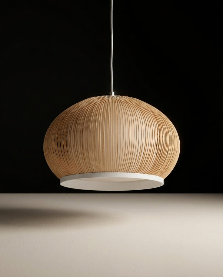 Mid-Century Modern Dikey Izgaralı Tekli Sarkıt Lamba