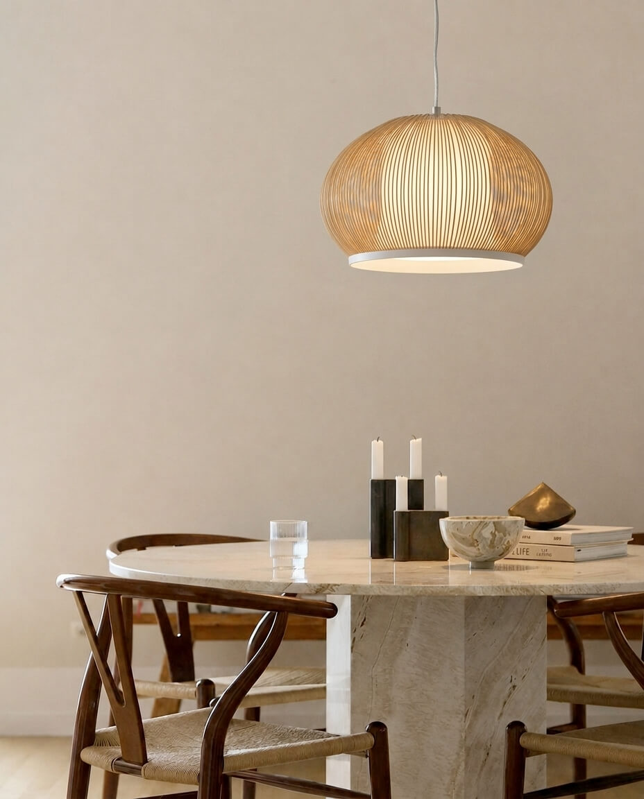 Mid-Century Modern Dikey Izgaralı Tekli Sarkıt Lamba