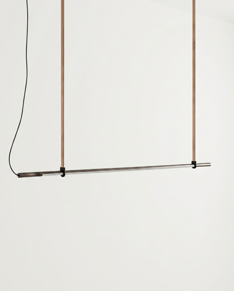 Minimalist Çizgisel Bronz LED Sarkıt Avize - Doğrusal Aydınlatma