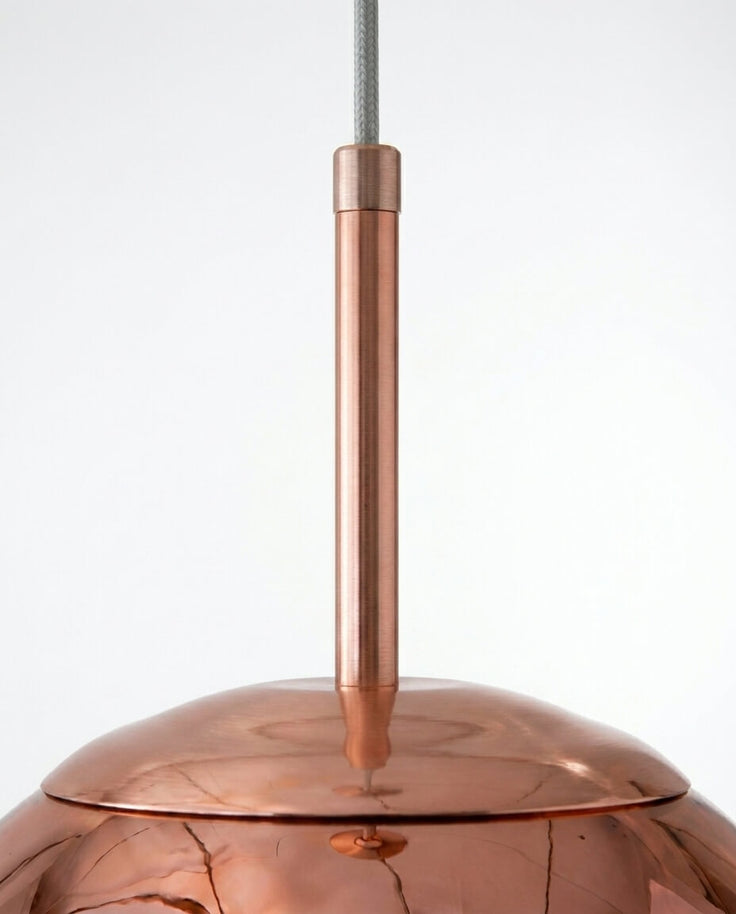 Melt Efektli Erimiş Cam Tasarım Sarkıt Lamba (Rose Gold / Bakır)
